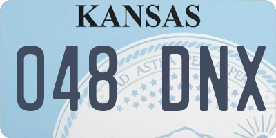 KS license plate 048DNX