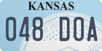 KS license plate 048DOA