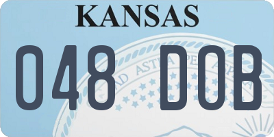 KS license plate 048DOB