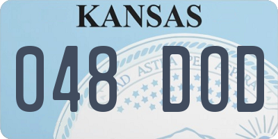 KS license plate 048DOD