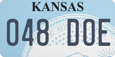 KS license plate 048DOE