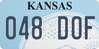 KS license plate 048DOF