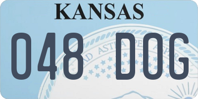 KS license plate 048DOG