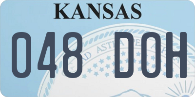 KS license plate 048DOH