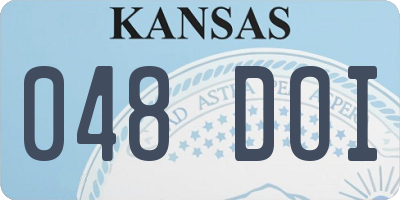 KS license plate 048DOI
