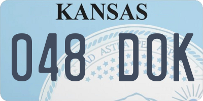 KS license plate 048DOK