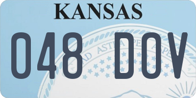KS license plate 048DOV