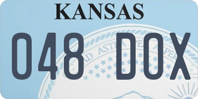 KS license plate 048DOX