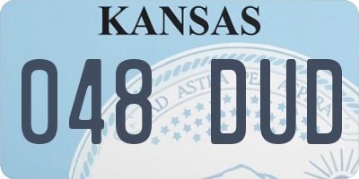 KS license plate 048DUD