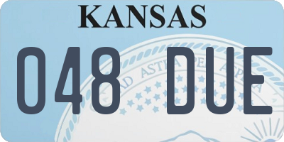 KS license plate 048DUE
