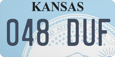 KS license plate 048DUF
