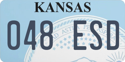 KS license plate 048ESD