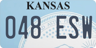 KS license plate 048ESW