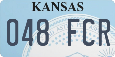 KS license plate 048FCR
