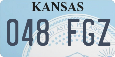 KS license plate 048FGZ