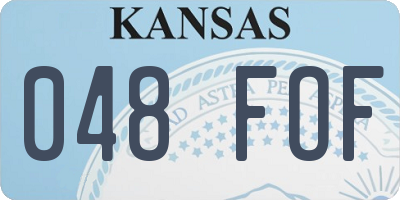 KS license plate 048FOF