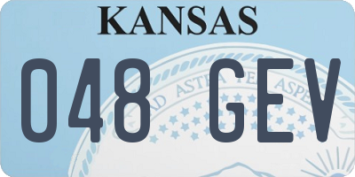 KS license plate 048GEV