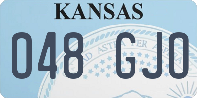 KS license plate 048GJO