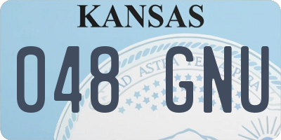 KS license plate 048GNU