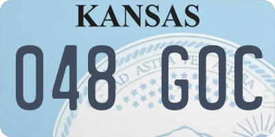KS license plate 048GOC