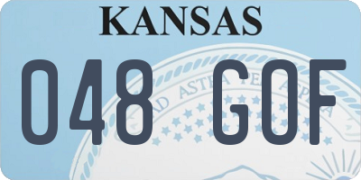 KS license plate 048GOF