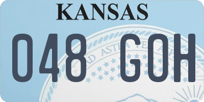 KS license plate 048GOH