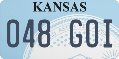 KS license plate 048GOI