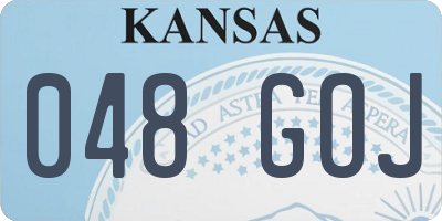 KS license plate 048GOJ