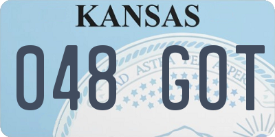 KS license plate 048GOT