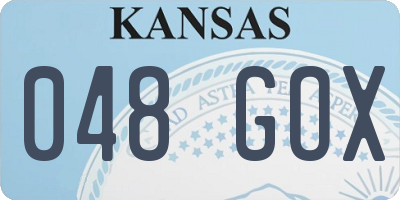 KS license plate 048GOX
