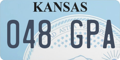 KS license plate 048GPA