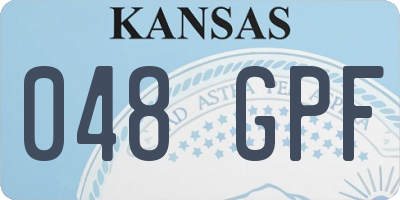 KS license plate 048GPF