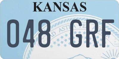 KS license plate 048GRF