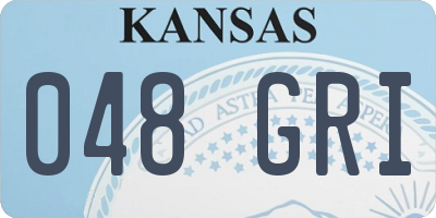 KS license plate 048GRI