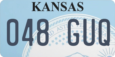 KS license plate 048GUQ