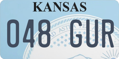 KS license plate 048GUR