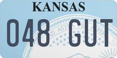 KS license plate 048GUT