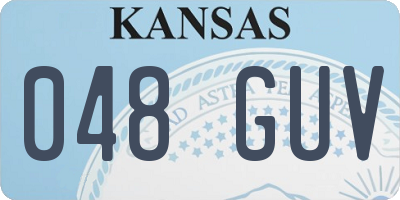 KS license plate 048GUV