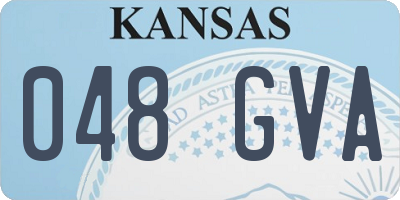 KS license plate 048GVA