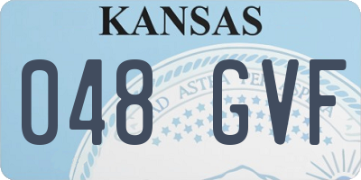 KS license plate 048GVF