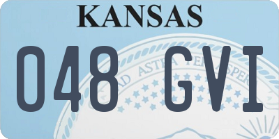 KS license plate 048GVI