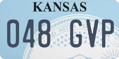 KS license plate 048GVP