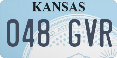 KS license plate 048GVR