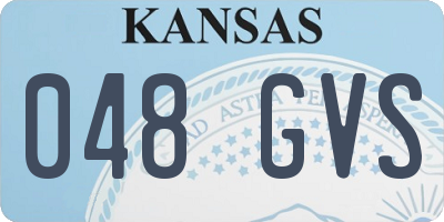 KS license plate 048GVS