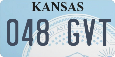 KS license plate 048GVT