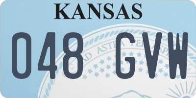 KS license plate 048GVW