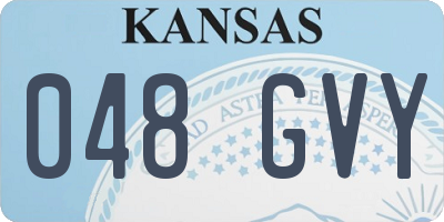 KS license plate 048GVY