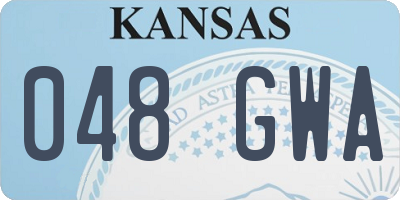 KS license plate 048GWA