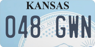 KS license plate 048GWN