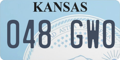 KS license plate 048GWO